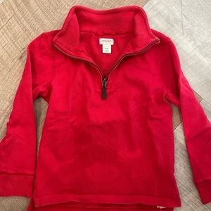 Crewcuts red half zip pullover